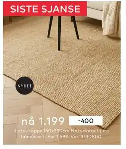 Skeidar Lotus teppe, NOK 1199 tilbud
