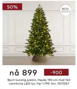 Skeidar Bjorli kunstig juletre, NOK 899 tilbud