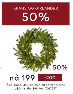 Skeidar KRANS OG GIRLANDER tilbud