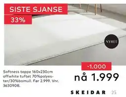 Skeidar Softness teppe 160x230cm, NOK 1999 tilbud