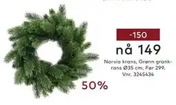 Skeidar Norvia krans, NOK 149 tilbud