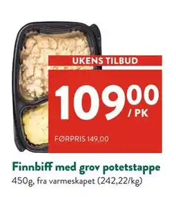 Jacobs Finnbiff med grov potetstappe, NOK 109 tilbud