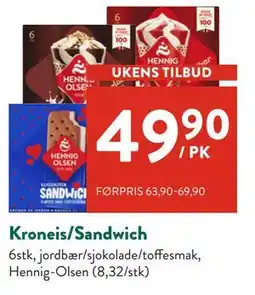 Jacobs Kroneis/Sandwich, NOK 49.9 tilbud
