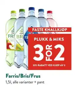 Jacobs Farris/Bris/Frus tilbud