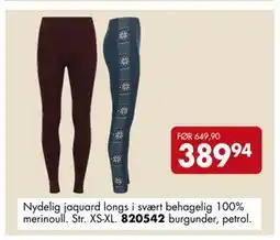 Sparkjøp Nydelig jaquard longs, NOK 389.94 tilbud