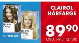 Sparkjøp CLAIROL HÅRFARGE, NOK 89.9 tilbud