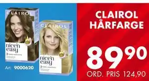 Sparkjøp CLAIROL HÅRFARGE, NOK 89.9 tilbud