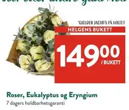 Jacobs Roser, Eukalyptus og Eryngium, NOK 149 tilbud
