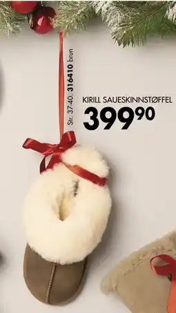 Sparkjøp KIRILL SAUESKINNSTØFFEL, NOK 399.9 tilbud