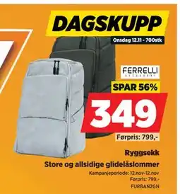 POWER Ryggsekk, NOK 349 tilbud