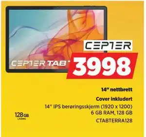 14 nettbrett, NOK 3998