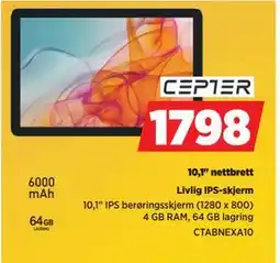 POWER 10,1 nettbrett, NOK 1798 tilbud