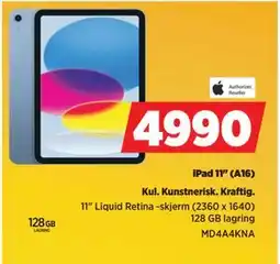 POWER iPad 11 (A16), NOK 4990 tilbud