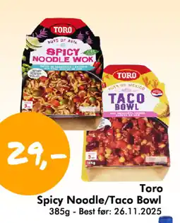 Havaristen TORO Spicy Noodle/Taco Bowl tilbud