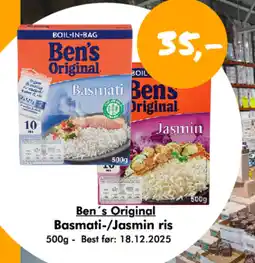 Havaristen Ben's Original Basmati-/Jasmin ris tilbud