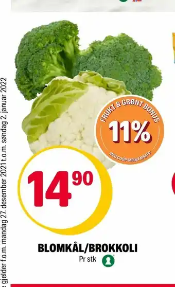 Coop Extra Blomkål/brokkoli tilbud