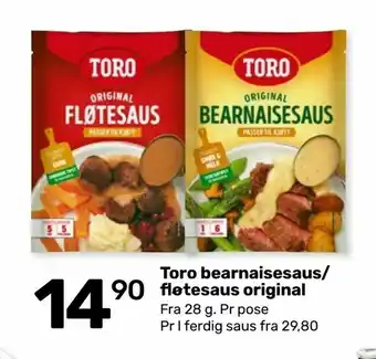 Coop Marked Toro bearnaisesaus/ fløtesaus original tilbud