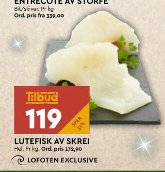 Coop Mega Lutefisk av skrei tilbud