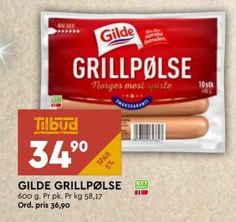 Coop Mega Gilde grillpølse tilbud