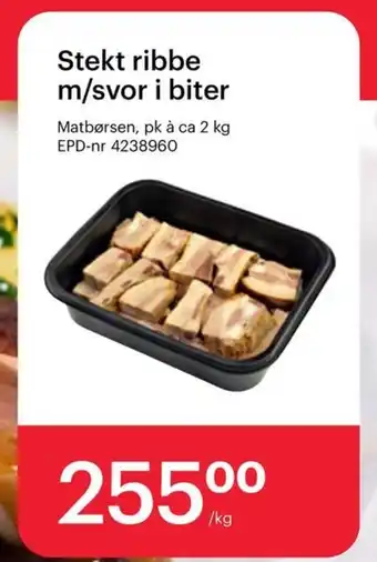 Stekt ribbe m/svor i biter