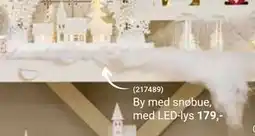 Europris By med snøbue, med LED-lys, NOK 179 tilbud