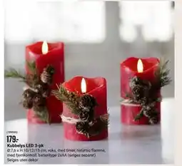 Europris Kubbelys LED 3-pk, NOK 179 tilbud