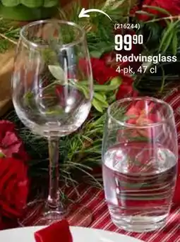 Europris Rødvinsglass, NOK 99.9 tilbud