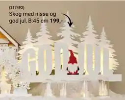 Europris Skog med nisse og god jul, B:45 cm, NOK 199 tilbud