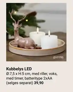 Europris Kubbelys LED, NOK 39.9 tilbud