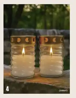 Europris Gravlys 2-pk i glass, NOK 39.9 tilbud