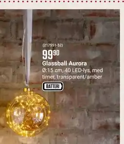 Europris Glassball Aurora, NOK 99.9 tilbud