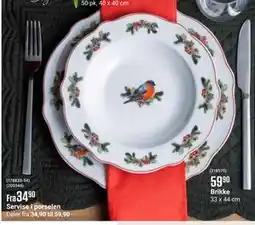 Europris Servise i porselen tilbud