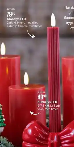 Europris Kronelys LED, NOK 79.9 tilbud