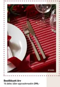 Europris Bestikksett Arv, NOK 299 tilbud