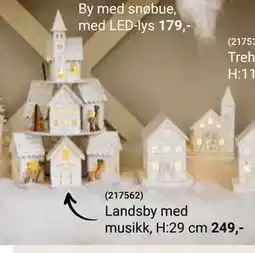 Europris Landsby med musikk, H:29 cm, NOK 249 tilbud