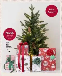 Europris Plukk og mix julepapirruller, Medlemspris tilbud