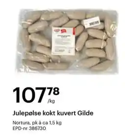 Storcash Julepølse kokt kuvert Gilde tilbud