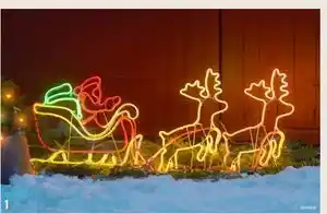 Europris Lysskilt julenisse med slede, NOK 999 tilbud