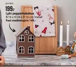 Europris Lykt pepperkakehus, NOK 199, Medlemspris tilbud