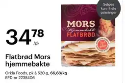 Storcash Flatbrød Mors hjemmebakte tilbud