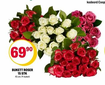Coop Extra Bukett roser 15 stk tilbud