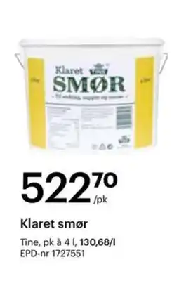 Storcash TINE Klaret smør tilbud