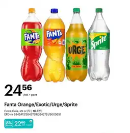 Storcash Fanta Orange/Exotic/Urge/Sprite tilbud