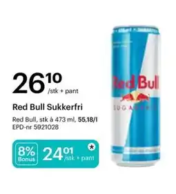 Storcash Red Bull Sukkerfri tilbud