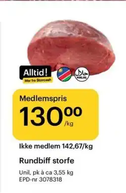 Storcash Rundbiff storfe tilbud