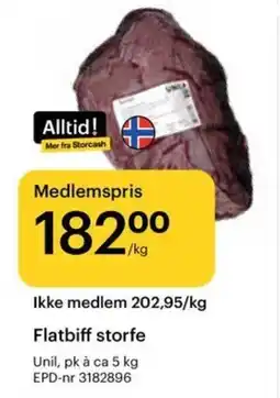 Storcash Flatbiff storfe tilbud