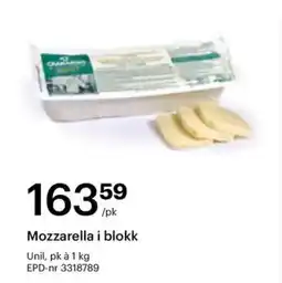 Storcash Mozzarella i blokk tilbud