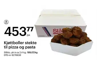 Storcash Slåtto Kjøttboller stekte til pizza og pasta tilbud