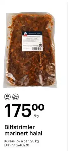 Storcash Biffstrimler marinert halal tilbud