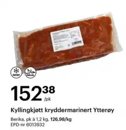 Storcash Kyllingkjøtt kryddermarinert Ytterøy tilbud